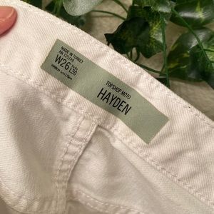 TopShop moto ‘Hayden’ white denim sz26